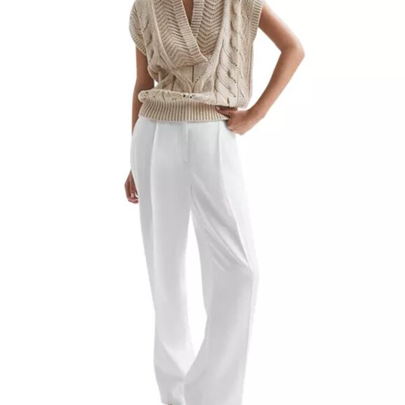 Reiss Cable Knit Sweater Vest in Natural, Size XS - Picture 7 of 10